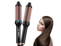 Rizador 3 En 1 (negro Y Dorado, Estándar Europeo), Plancha Alisadora Y Rizadora Multifuncional, Doble Ptc, Herramienta Para Rizar El Cabello Con Suavidad.