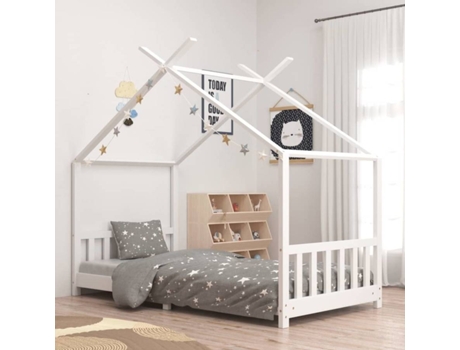Estructura de cama infantil VIDAXL Blanco Madera (90x200 cm)