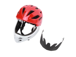 2026-casco De Ciclismo Infantil Absorbente Ajustable Respirable Full Face Desmontable Para Patinaje Rojo Xs