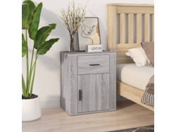 Mesita de Noche 50X36X60 Cm Derivados Madera Gris Sonoma