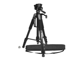 Trípode para cámara, altura ajustable, cabezal panorámico de 3 vías, OEM negro