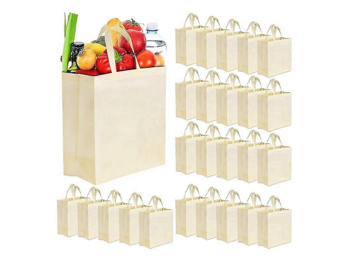 Paquete de 25 bolsas de compra reutilizables, plegables y con asas. GOKOCO