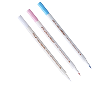 3 bolígrafos de pintura para pintura rupestre, cerámica, vidrio, madera, lienzo. Rotuladores de pintura Punta extrafina Rosaazul cieloblanco