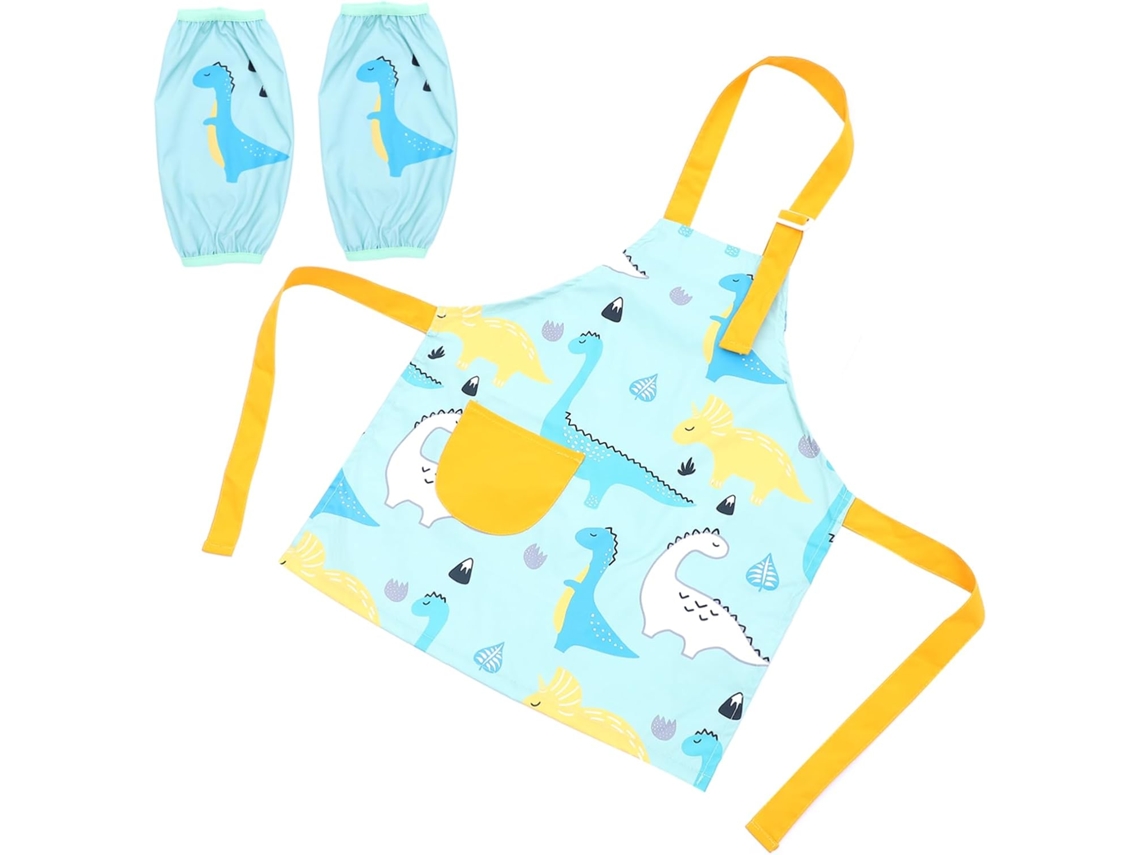 Delantal Impermeable Para Niños Y Niñas, De Manga Larga Y Con Bolsillo.