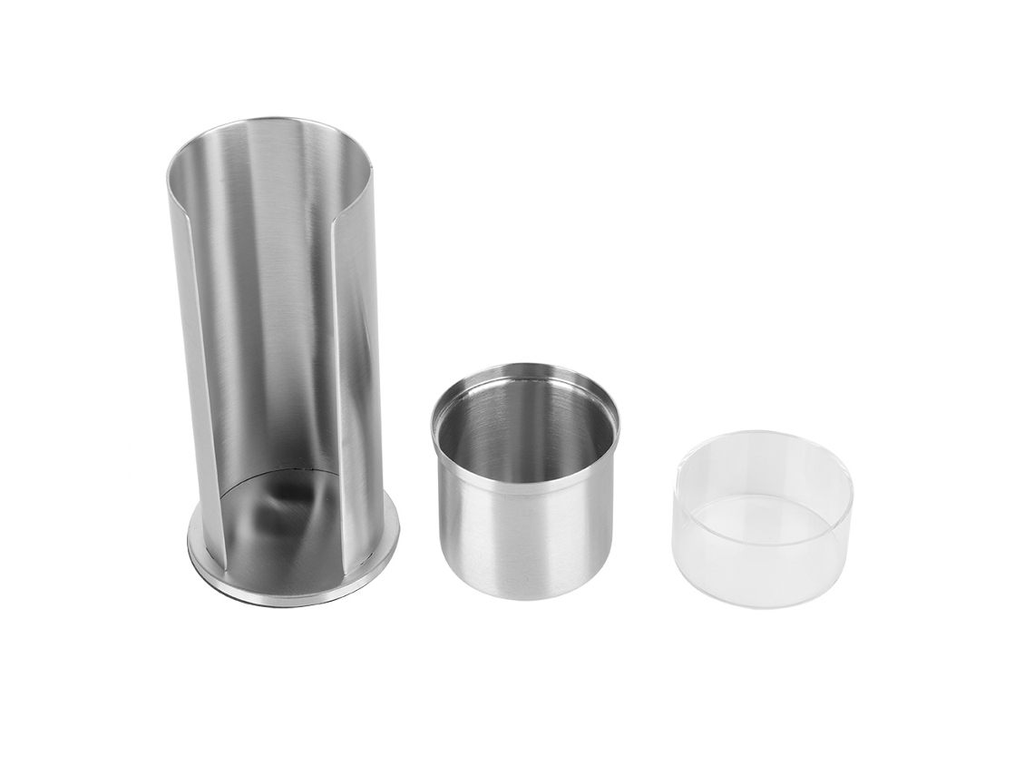 Caja Organizadora De Acero Inoxidable Para Discos Y Bastoncillos De Algodón Con Diseño Extraíble.