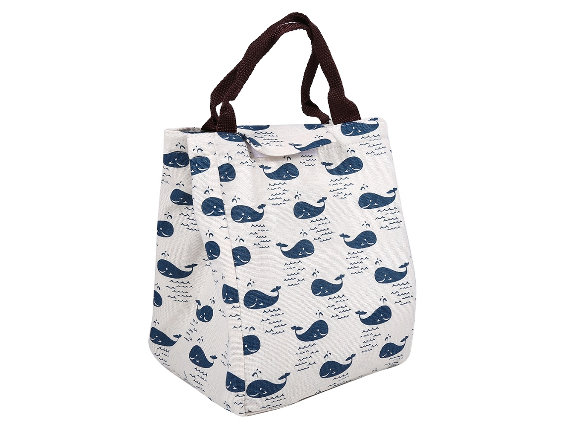 Mochila térmica portátil de lona para almuerzo, bolsa de picnic con organizador de 3 compartimentos