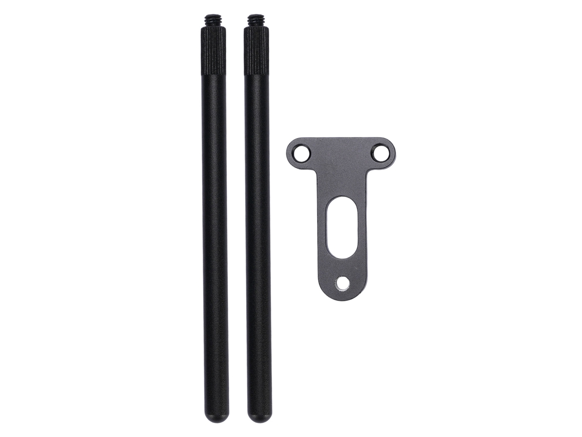 Barra cortavientos de aluminio para alarma intermitente.