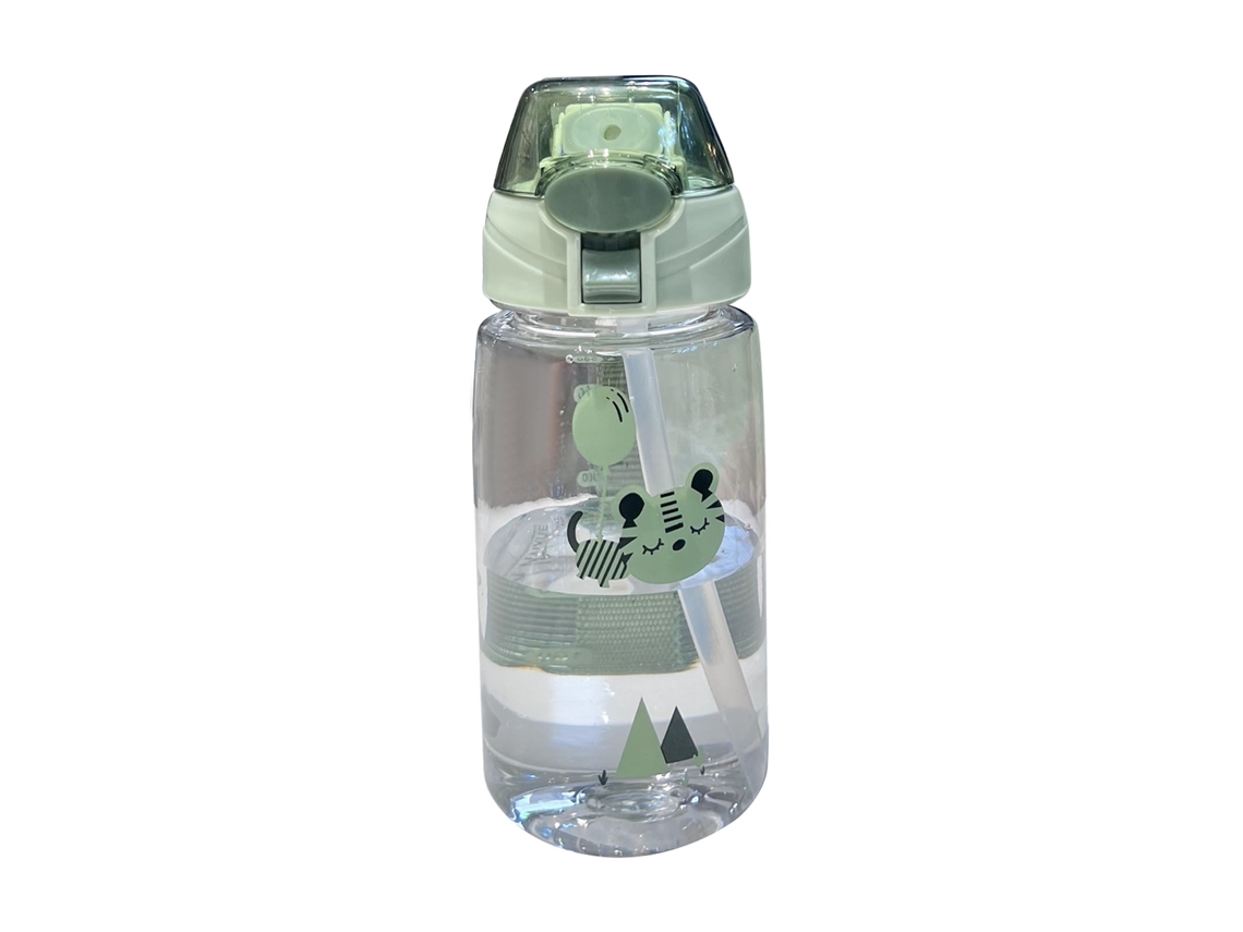 Botella De Agua Infantil Con Pajita Y Cordón, 550 Ml, De Policarbonato, Resistente Al Calor, Portátil, Ideal Para El Colegio Y Los Viajes.