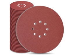 Disco De Lijado De 225 Mm Con 8 Orificios, 50 Unidades, Grano P40/60/80/120/240 Para Lijadoras De Pared Y De Cuello Largo.