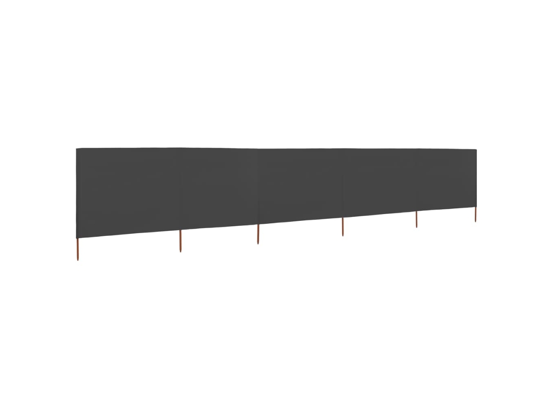 Mampara de tela para viento | Mampara | Mampara de 5 paneles de tela 600x80 cm antracita Wsd508228 Adorable Home