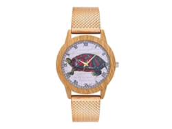 Reloj De Cuarzo Unisex Con Correa De Malla Para Hombres Y Mujeres T17-f3 (oro Rosa)