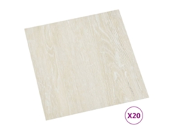 Conjunto 20 Lama para suelo VIDAXL Crema PVC