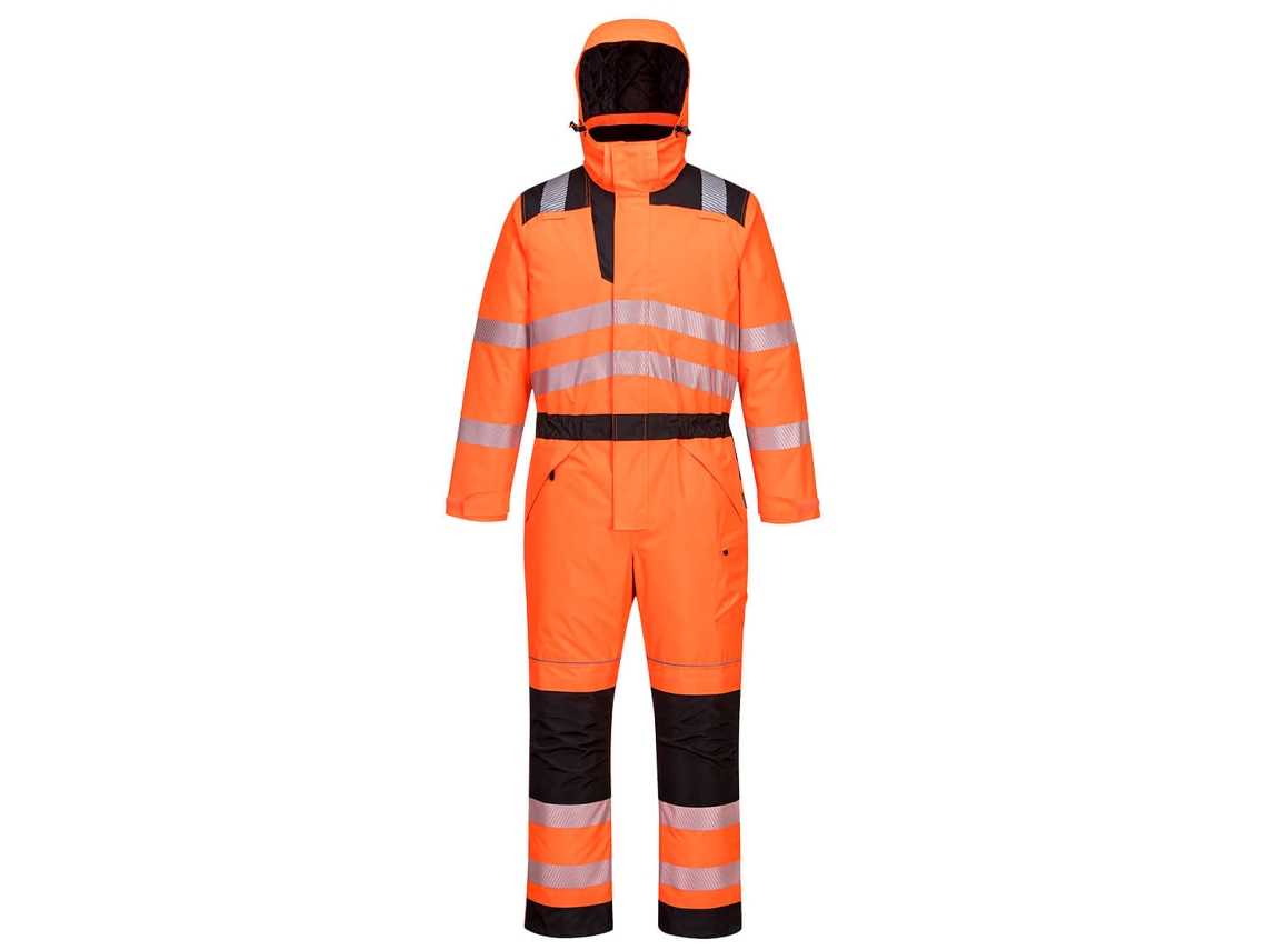 Traje de protección de alta visibilidad Portwest Pw3 Winter / Naranja Negro / L