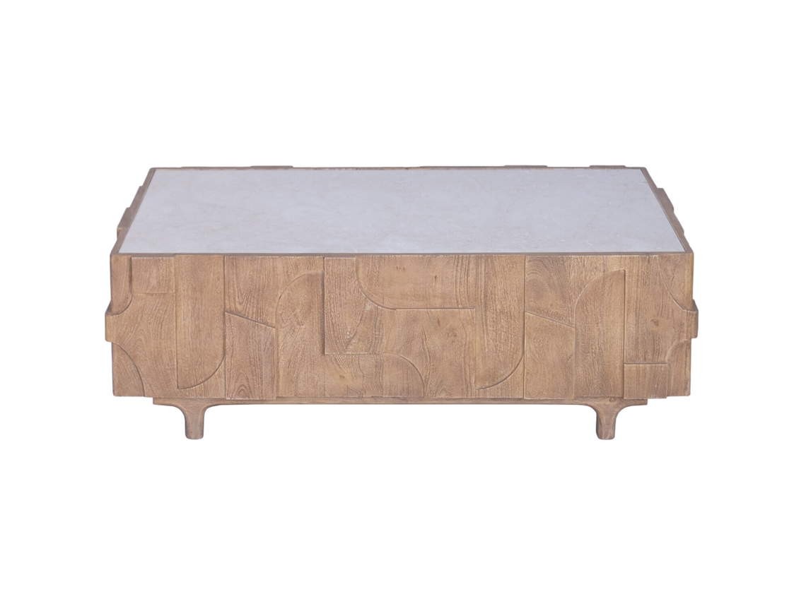 Mesa Centro Mango Marmol 120x60x43cm
