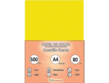 A4 80Gr Papel Amarillo Amarillo 500 Hojas