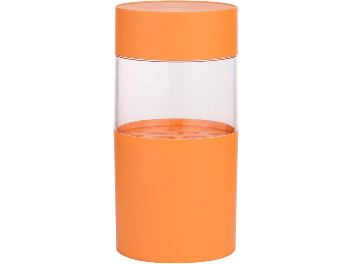 2026-porta Brochas De Maquillaje Viajero Resistente Al Polvo Caja De Almacenamiento Rack De Secado Naranja