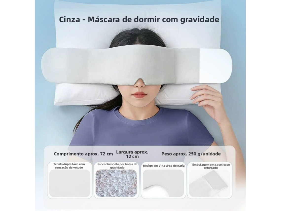 Antifaz antifaz extrasuave con bloqueo total de la luz, alivia la fatiga y mejora el sueño, unisex para adultos, color gris de Digitallab.