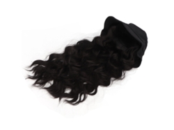 Pelo De Peluca Con Gorro Desmontable Rizado Ondulado Para Mujeres - Negro Marrón