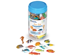 Recursos de aprendizaje de juguetes para contar, divertido juego de contadores de peces con 60 piezas.
