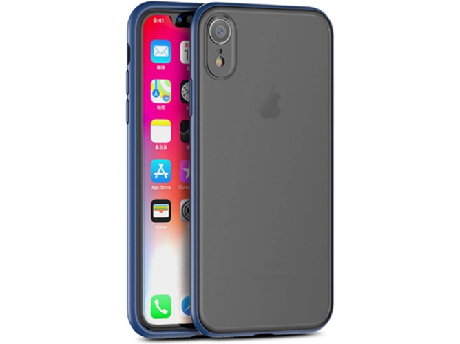 Funda iPhone XR WJS Hybrid Drop Azul