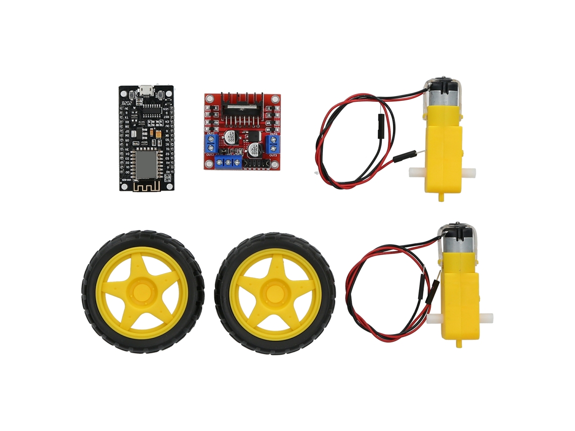 Kit De Coche Robot Inteligente Con Ruedas De Plástico Y Motor Dc3-6v Para Coches Rc.