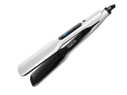 Plancha De Pelo Termostato Doméstico Pantalla Digital Peluquería De Doble Capa Blanco YEMAESRE