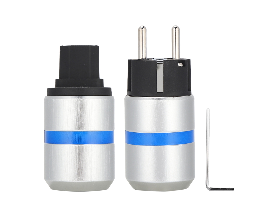 Conector De Alimentación Iec Monosaudio De Cobre Puro Rodiado Para Dispositivos De Audio Y Vídeo Profesionales Ac