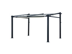 Pérgola mural 3 4m FRÉJUS beige - estructura de aluminio HAPPY GARDEN