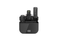 Micrófonos De Solapa Inalámbricos Chrui H61 Con Interfaz Dual Tipo C/lightning (negro)