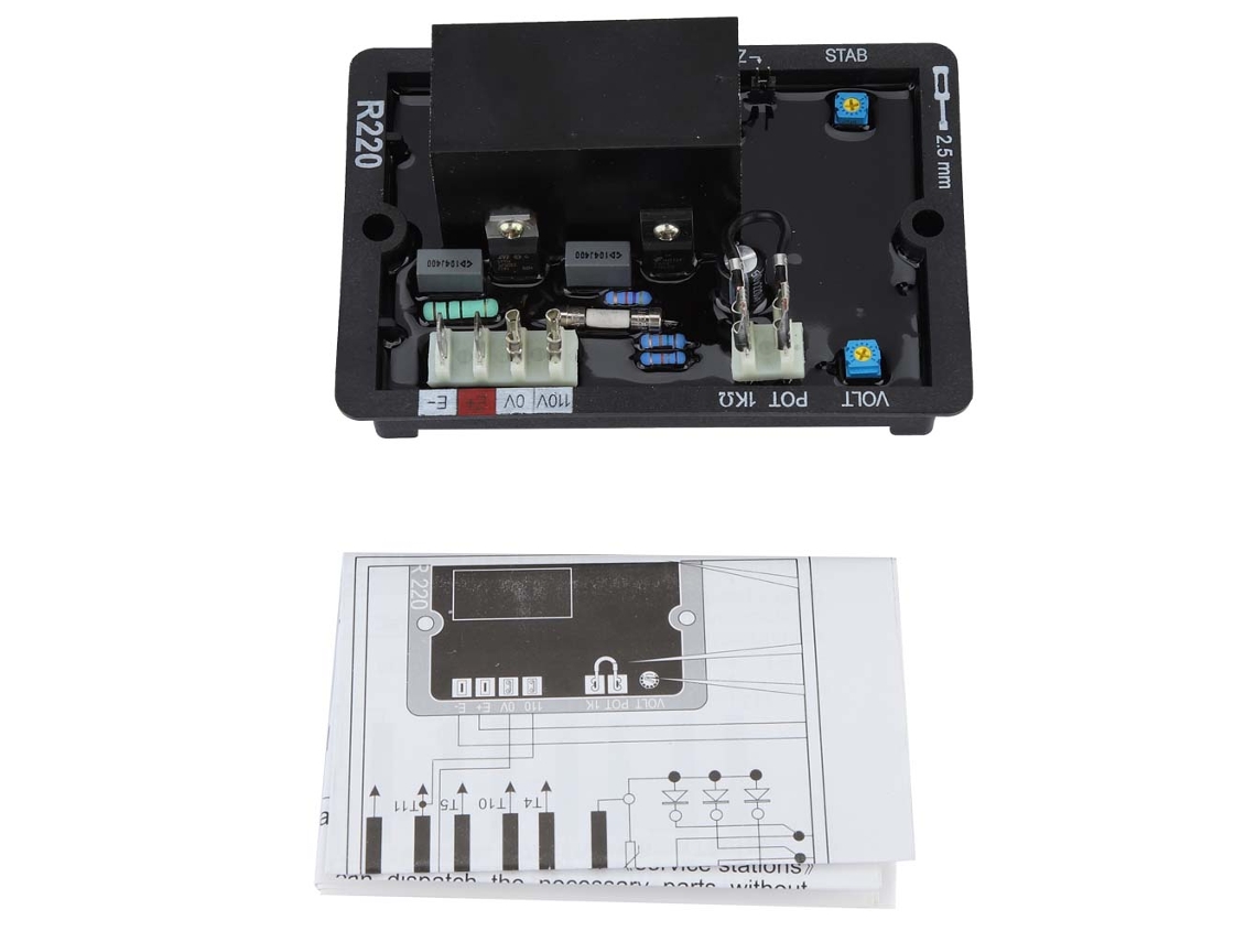 Yncm2026-regulador Automático De Voltaje Avr R220 Para Generadores Piezas De Gensets