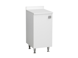 Mueble bajo de 1 puerta, blanco | Mueble compacto con estante ajustable | Ya montado, The White Stone