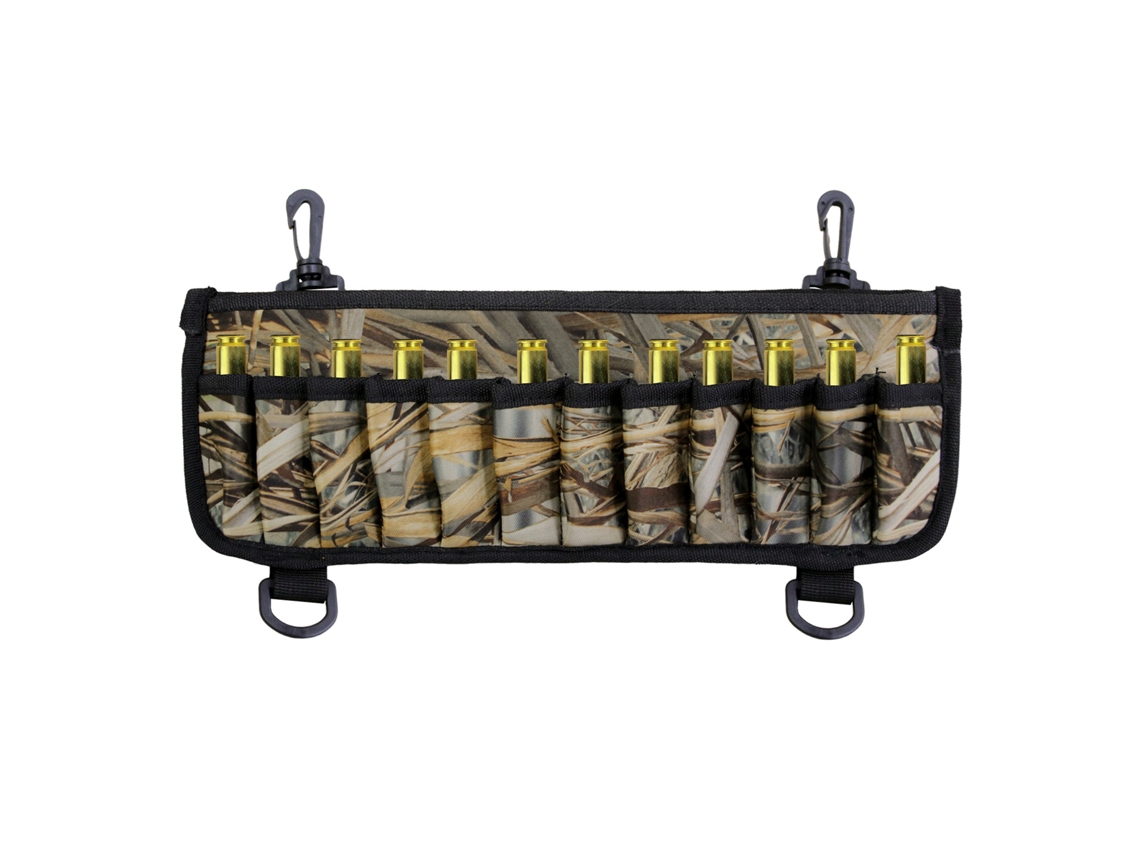 Porta Munición Portátil De Neopreno Con Estampado De Camuflaje Y Abrazaderas Para Caza Al Aire Libre.
