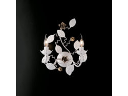Bella - Aplique Shabby De Hierro Lacado Blanco 2 Luces .37 - P.21 - Bl196-ap2-bco