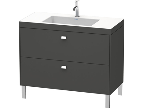 Lavamanos DURAVIT Brioso c-bonded con base de 100,0x48,0 cm 2 cajones sin rebosadero con banco con agujero para grifo sin agujero para grifo