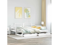 Sofá Cama Nido Con Cajones Sin Colchón Blanco 80x200 Cm