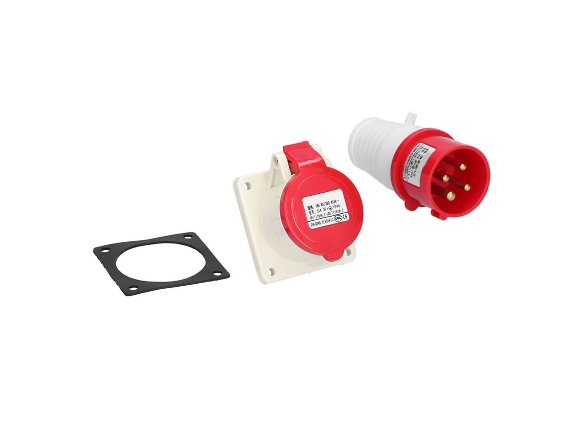 Conector Industrial De Enchufe Y Toma De Corriente, 4 Pines, 3 Fases, 380v/415v, 16a, Resistente Al Agua.