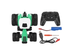 Tractor De Juguete Con Control Remoto 2.4g, 4 Canales, 8 Ruedas, Para Niños De 3 Años En Adelante, Verde.