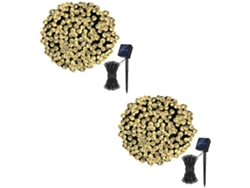Juego De 2 Luces Navideñas Solares, De 22 Metros (72 Pies) De Largo, 200 Led, 8 Modos, Bajo Consumo De Energía Y Un Diseño Moderno Y Ergonóm