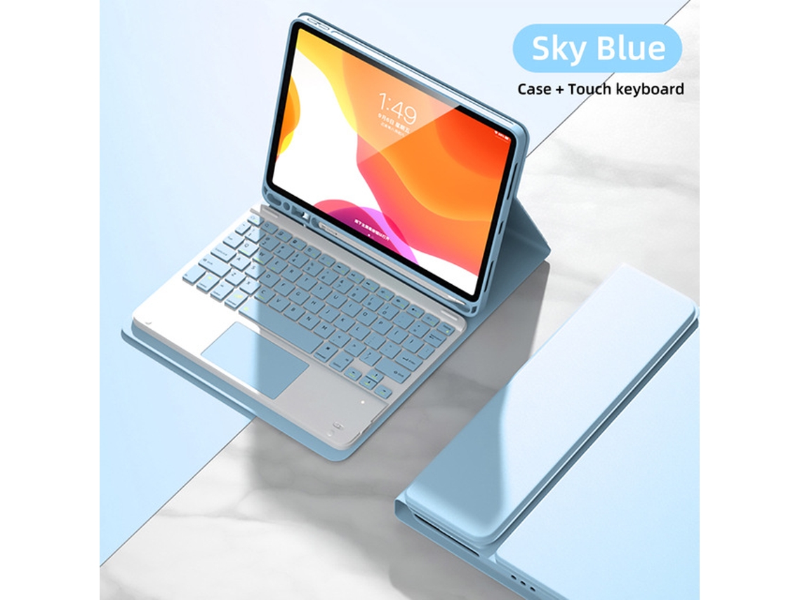 Aplicable a la funda protectora azul hielo y blanca + teclado táctil - iPad Pro 11 (2024) M4