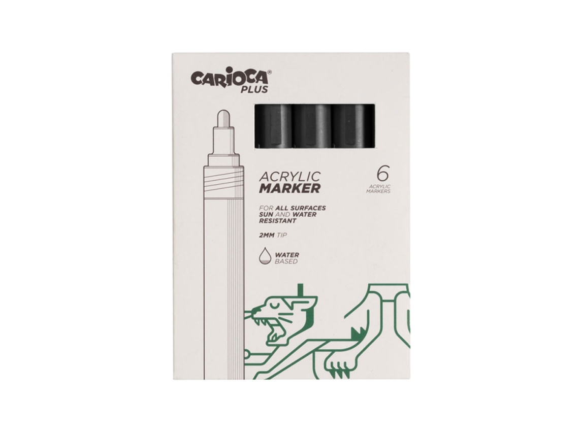 Marcador Acrílico CARIOCA Plus Negro 45218/01