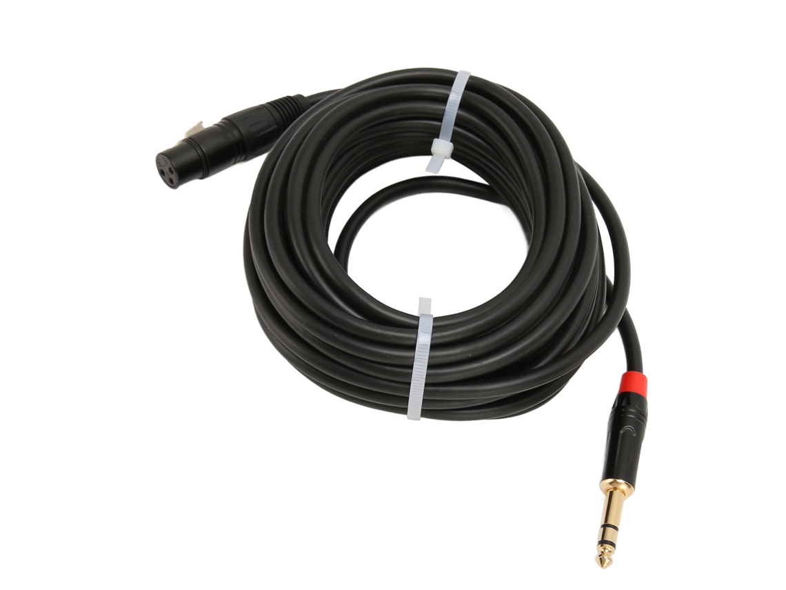 Cabo Xlr Fêmea Para 6.35mm Com Escudo Multicamada 32.8ft Cabo De Som De Microfone 1/4 Polegada
