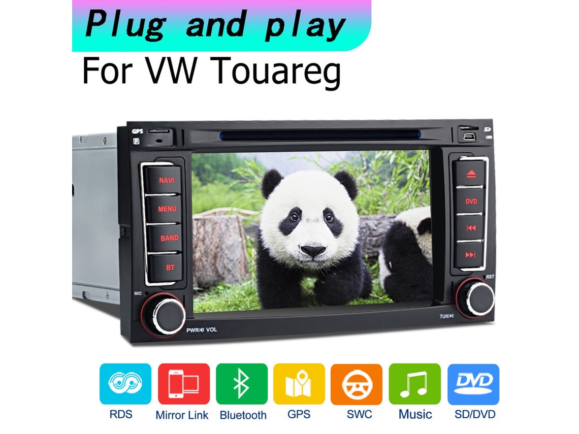 Gps Rádio Auto Multimédia Gps Para Volkswagen Touareg Com Ecrã Tátil 7 Bluetooth Dvd E Eq