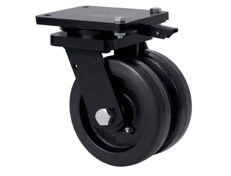 Rueda giratora placa mec.dir.10hlgmd200-hgb hierro-goma negra natur(doble)bol ALEX