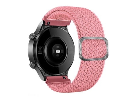 Correa de nailon 22mm con hebilla para Samsung Galaxy Watch3 45mm/Huami Amazfit Pace/Stratos - rosa