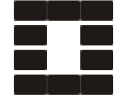 Juego De 10 Placas De Identificación Personalizables De Aluminio Negro Para Oficinas Y Tabiques.