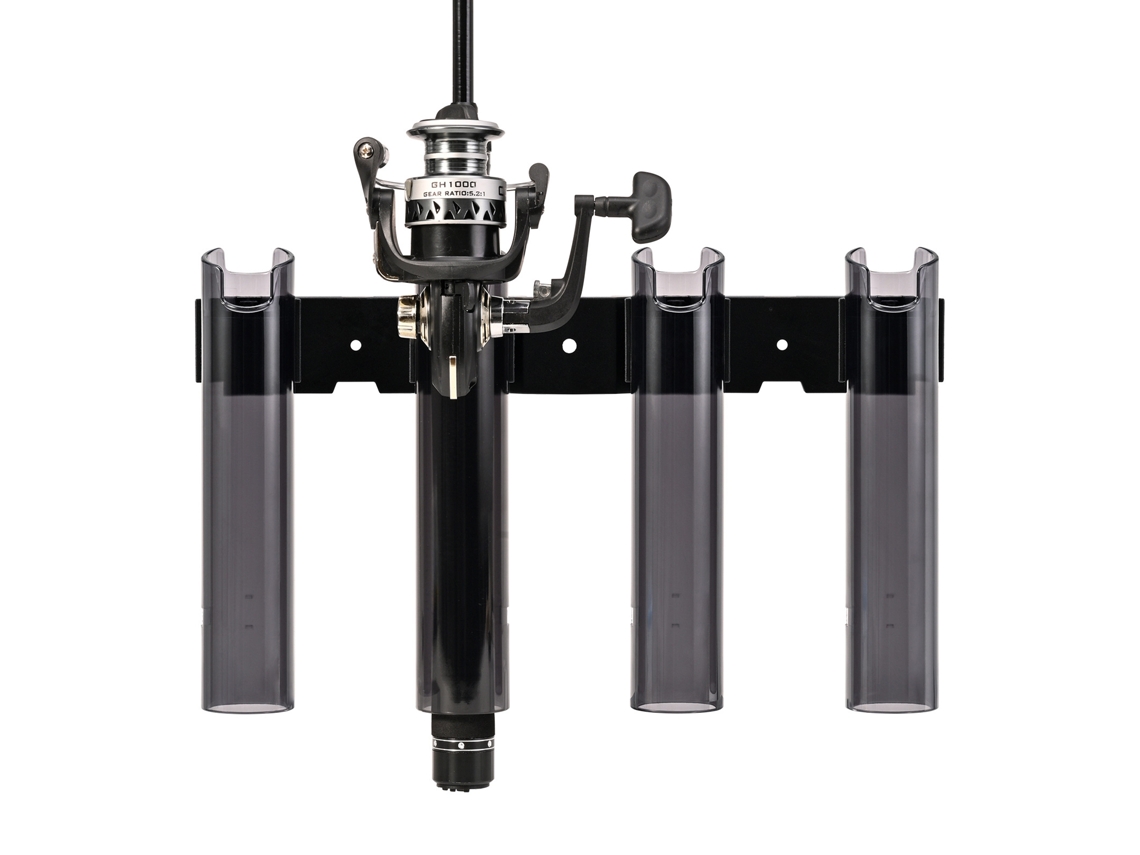 Soporte Para Cañas De Pescar De Abs Con 4 Tubos, Estante De Pared Para Garaje Y Montaje En Pared.