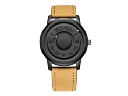 Reloj De Cuarzo Para Hombre Con Manecillas Magnéticas Y Correa De Cuero Marrón/negra.