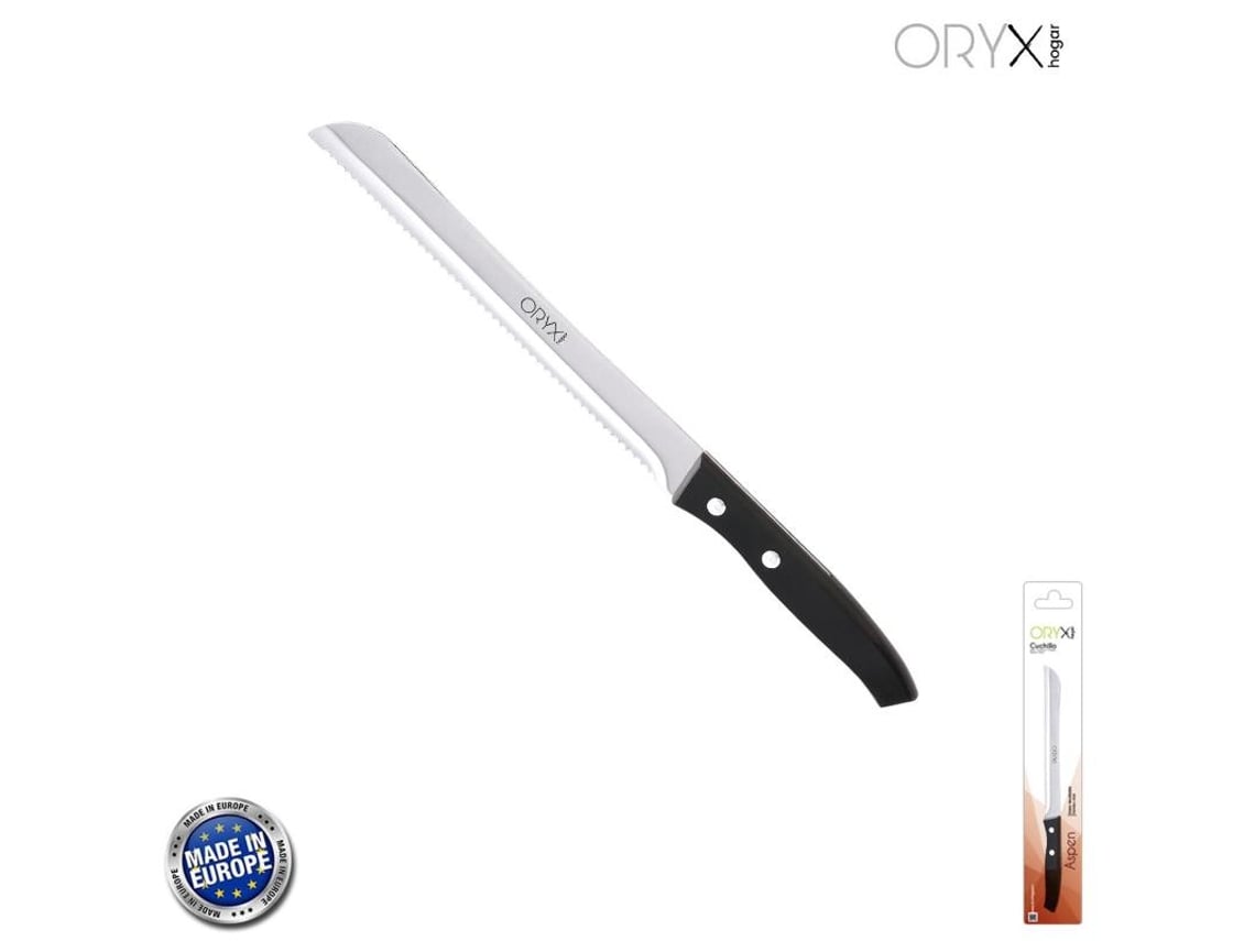Cuchillo de Cocina Aspen Panero Hoja Acero Inoxidable 19 cm Negro ORYX