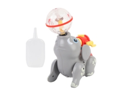 Ats-juguete Elefante Eléctrico Con Luz Y Música, Pelota Giratsoria 360 Grados Y Niebla, Juguete Para Niños Gris
