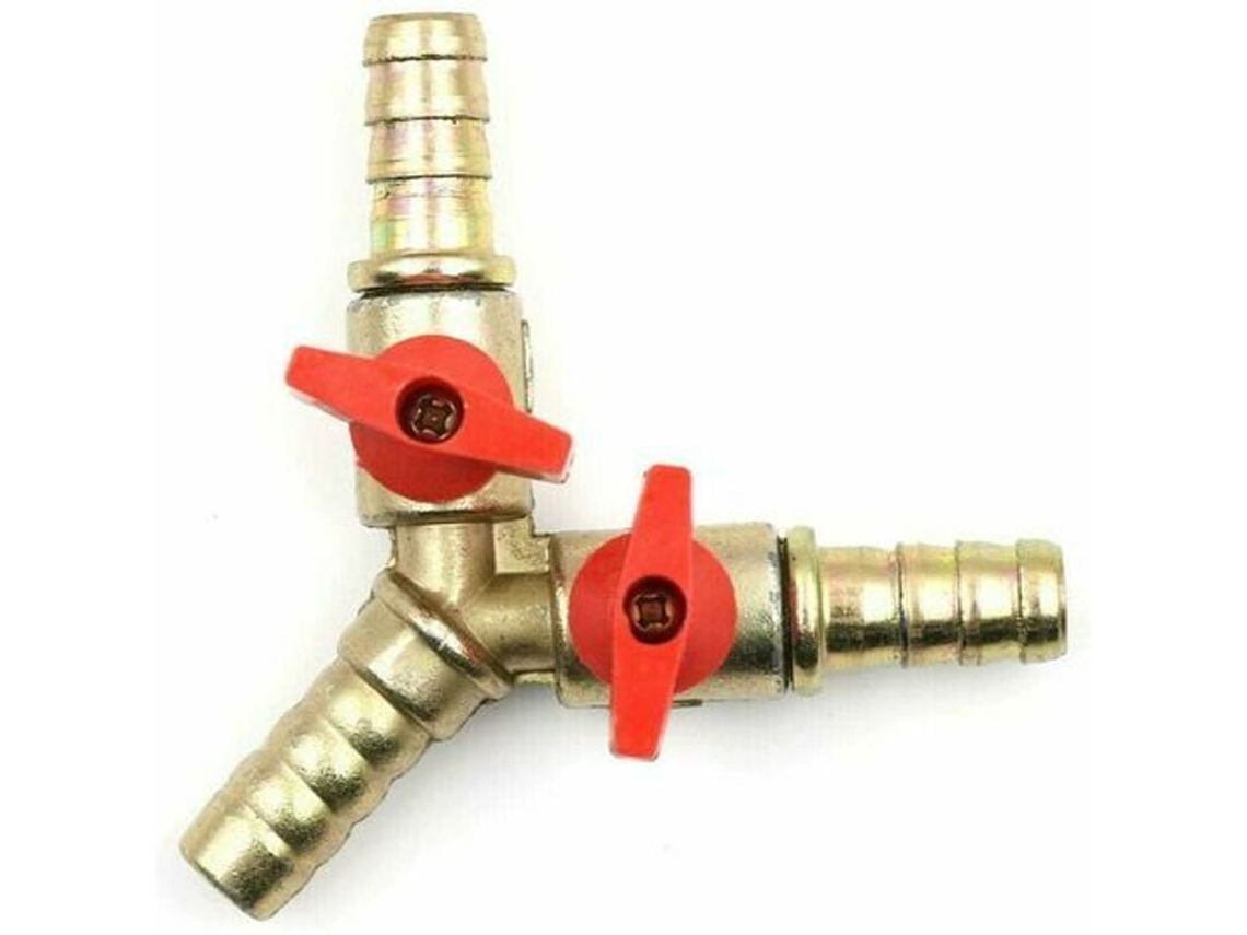 Válvula De Bola De Latón De 10 Mm Con Conexión De 3 Vías Para Mangueras De Agua, Gas Y Aceite (paquete De 1)